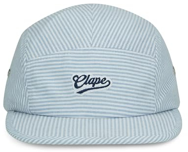 CLAPE Cappello da Baseball Uomo Donna Cappellino 5 Pannelli Visiera Piatta Coton Cappelli Sportivi Regolabile Traspirante Blu Blue BSAP2526