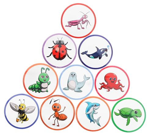 Milisten 10pcs Boys Potty Training Stickers Color Changing Toilet Targets for Toddlers Pee Aim Kids Toilet Seat Training Cartoon Stickers for Bathroom Use