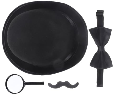 SUPVOX Set Costume da Detective Cosplay Accessori Realistici per Giochi di Ruolo, Feste a Tema e Carnevali, Leggero e Facile da Indossare per Ragazzo Ragazza e Adulti
