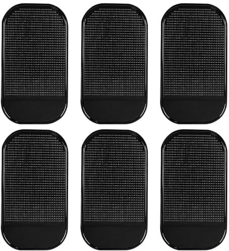 Auto Armaturenbrett Anti-Rutsch Matten Set, 6 Stück Wiederverwendbare Gummimatte, 14x8 cm Antirutschpad für Handy, Schlüssel, Münzen, Brille