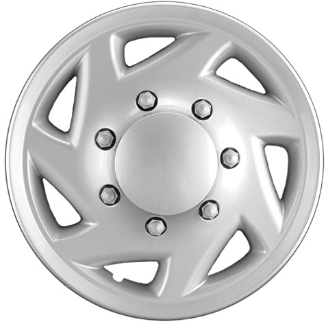 Premium Quality 16 Silver Hubcap/Wheel Cover fits 1995 Through 2019 Ford Van, One Piece Heavy Duty Construction (ONE Single Hubcap) 7030AMS-1