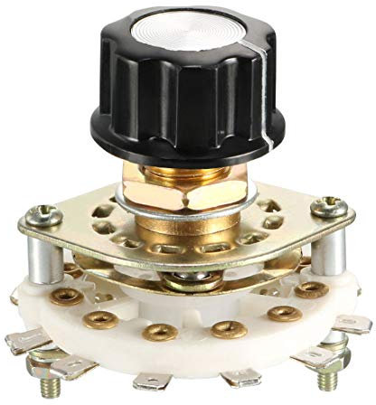 sourcing map 1P11T 1 Pole 11 Position 1 Deck Band Channel Rotary Switch Selector with Knob Cap