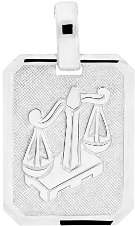 My Gold Damen Herren Anhänger Sternzeichen (Ohne Kette) Echtes Sterlingsilber 925 Silber 21mm x 12mm Tierkreiszeichen Horoskop Gaudino
