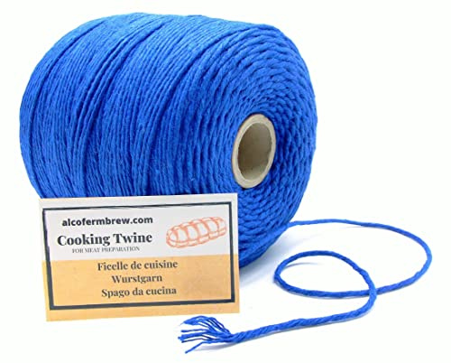 Spago da cucina | Blu | 350 m | 2 mm | 100% cotone | Macrame Corda | Certificato per Il Contatto con Alimenti