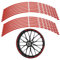 Felgenaufkleber,Reflective Wheel Felgen streifen Aufkleber,Felgenrandaufkleber Komplettset,Felgenrandaufkleber Felgenband,Motorrad Fahrrad Auto Rot Motorradaufkleber Komplettset,rot