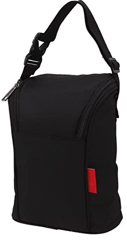ViaGasaFamido Babyflaschen-Thermotasche Aufbewahrungs-Tasche für Muttermilch, wasserdichte Nylon-Isolierungs-Flaschentasche für Kinderwagen, Kindertagesstätte (Schwarz)