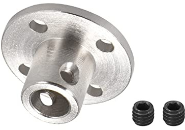 DMiotech 6.35mm Innen Durchmesser H12xD10 Flansch Kupplung Stecker Starre Führung Welle Unterstützung Kupplung Welle Kupplung mit Schrauben für Basteln RC Modell Motoren Silber
