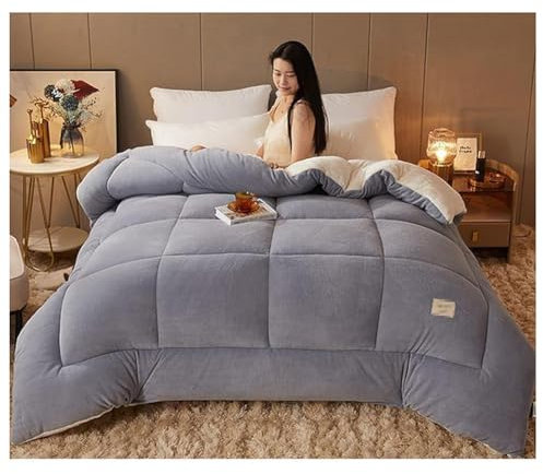 Manta de franela de lujo gruesa para cama de cachemira, edredón higroscópico transpirable, para cama individual, doble, otoño, primavera, felpa lavable a máquina, 150 x 200 cm, 3 kg, ropa de cama