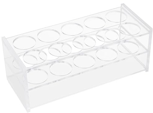 OLYCRAFT Support de Tube à Essai en Acrylique Transparent avec 12 support de Tube à Essai de 30mm Support de Tube à Centrifuger pour Tubes à Essai de 50 ml Laboratoire de Chimie