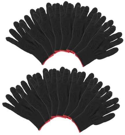 ULTECHNOVO 12pairs Static Gloves for Electronic Assembly Knit Gloves Static Protection Work for Control in Industrial Settings