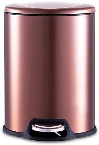 SSDDLZEQ Pattumiera Pattumiera in Colore Puro Pattumiera da Cucina a Pedale Pattumiera Multicolore in Acciaio Inossidabile (Colore: Oro Rosa)(12L)