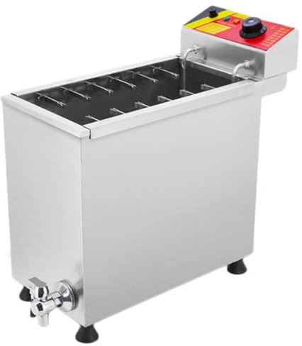 Commercial Machine,Corn Dog Fryer 12 Hooks Commercial Cheese Hot Dog Sticks Maker Machine Large Capacity Electric Deep Fryers for Kitchen Restaurant Snack Bar Canteen Home