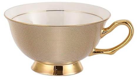 YAIUNHIQ Tea Cups Porcelain Fine Bone China, Coffee Cup and Saucer