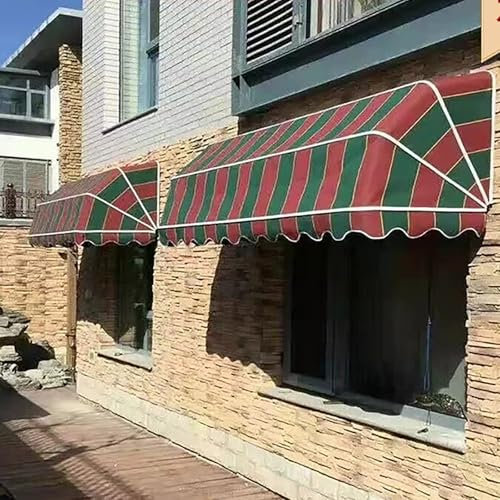 Tenda da sole a scomparsa curva francese per porte e finestre, tettoia impermeabile con design telescopico manuale per riparo da sole e pioggia in giardino portico e bar