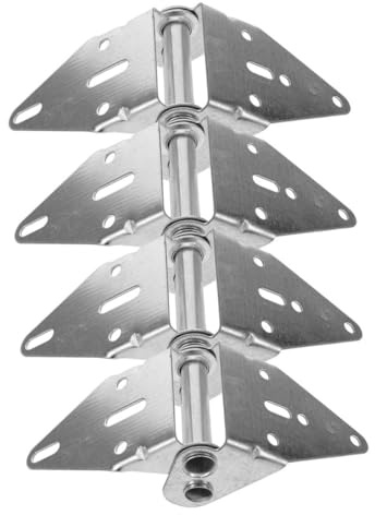 VILLCASE 4pcs Garage Door Hinges Iron Door Replacement Hinges Self-Closing Brace Brackets for Commercial and Residential Parts