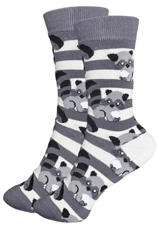 Tindo - Calzini colorati con motivo, divertenti e folli, per uomini e donne, calzini regalo unisex, taglia unica 36-43, calzini da polso 1 coppia…, 36-43