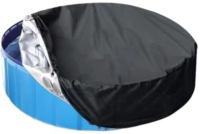 Orivin Poolabdeckung für den Außenbereich faltbar UV-beständig staubdicht, wasserdicht kratzfest Whirlpool-Abdeckung, Deckel für aufblasbare Gartenwannen aus Kunststoff für Hundepool 162x30cm