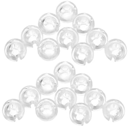 FONDOTIN Accesorios para Persianas Verticales, Tope de Cadena de Cuentas Transparentes, 25 Piezas Ajustables Hebillas para Cortinas de Bolas y Cadena de 4,5 Mm