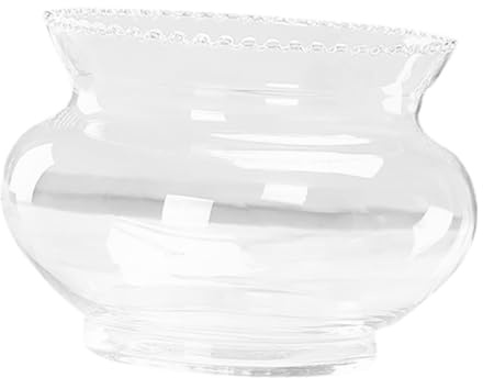 CIYODO Glass Fish Bowl Terrarium Planter Shallow Aquarium Pot for Live Plants and Goldfish Transparent Decorative Hydroponic Vase for Home Office Garden Display
