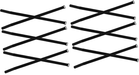 ibasenice 12 Pièces Sangles Réglables pour Parasol de Terrasse Bandes de Fixation Anti-Vent Attaches Sécurisées Réutilisables pour Parasol de Jardin et Balcon