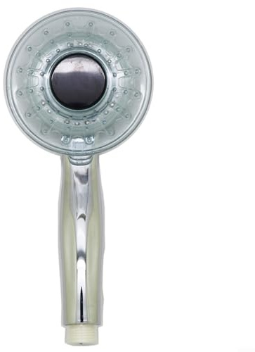 LVYXON LED Farbwechsel Duschkopf mit Temperaturanzeige, 3 Sprühmodi Regenmassage, Wasserbetriebenes ABS Silber für komfortable Badezimmer Dusche