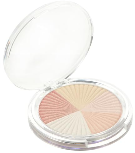 TOVINANNA 1 caja Polvo Iluminador Compacto Colores Paleta Cosmética Brillo Facial para Maquillaje Femenino Portátil y Ligero para Realzar y Sellar Piel