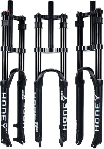 CUCKQUIC 26/27,5/29 Downhill-Mountainbike-Luftfedergabel, 1 1/8 gerades Rohr, Doppelschulter-Federgabel, 140 mm Federweg, Schnellspanner 9x100 mm A,29in
