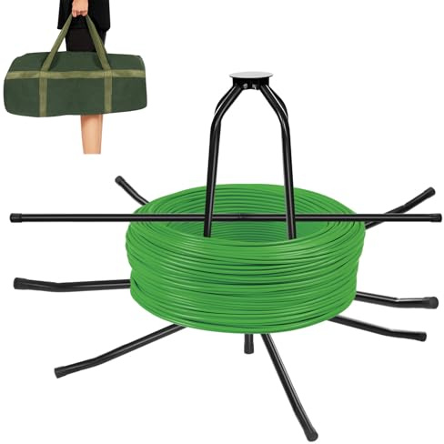 Bobina de tubos para calefacción por suelo radiante, capacidad de carga de hasta 200 kg y ajustable en 2 niveles. Robusto enrollador de acero para retraer y desenrollar PE-X/a, PE-RT y tubo compuesto