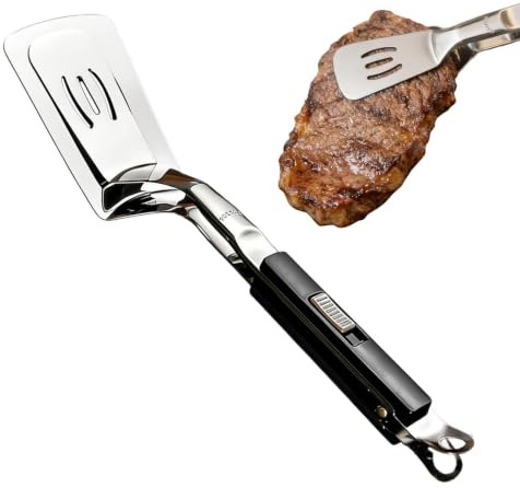 Grill Clamp Spatula - Stainless Steel Food Tongs Shovel,Food Shovel Clamp | For Kitchen Camping Restaurant Catering Outdoor Party Picnic Cooking Grilling Barbecue