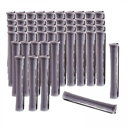 Generic 2x Cold Wave Perm Rods Professional Permanent Wave Hair Styling Rollers with Lid And Elastic Band Secureable for Curly Hair for Fr