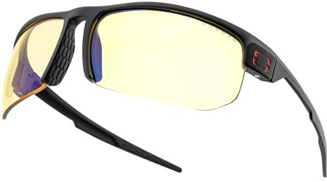 Gunnar Gaming- und Computerbrille - Torpedo, Amber Linsen mit 65% Blaulicht und 100% UV-Schutz -Augenschonende Blaulicht-Brille, Premium, reduziert Augenbelastung,