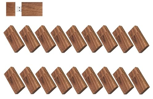 EASTBULL 20-Pack USB2.0 4GB Flash Drive Wooden Flash Drive Thumb Drives | Bulk Flash Drives 4GB High Speed USB 2.0 USB Drives Pack for Data Storage
