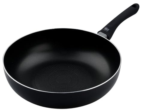ELO 4362026 Padella wok 20 cm di diametro, casseruola da cucina, Wok, adatto a tutti i tipi di fuochi, alluminio, nero, 20 cm