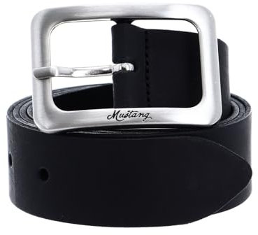 MUSTANG Gürtel Damen Leder Ledergürtel 30 mm Rindleder Damengürtel (Schwarz, 85)