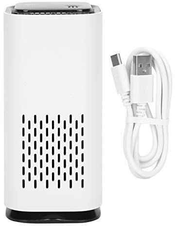 Mini Luftreiniger, Entfeuchter Rauchluftfilter für tragbare Heimionisierer mit HEPA-Filter USB Anschluss 5 V Aktivkohle Erfrischer Rauch für Auto, Büro, Tischplatte
