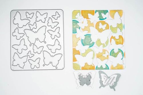 Stanzenshop Stanzschablone: Platte mit Schmetterlingen - Zauberhafter Bastelzauber für kreative Seelen. Entfache Deine Fantasie mit diesem atemberaubend schönen Design.