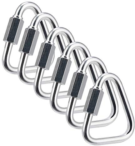 OWAYOTO Delta Quick Link Triangolo Moschettone 1/4 M6 6MM 6 pz