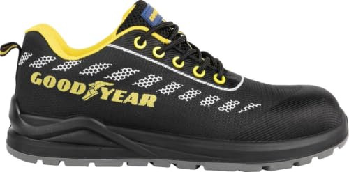 Goodyear Pistola de Soldar, Zapatos de Seguridad S1P Negros y Amarillos sin Metal número 43 Unisex Adulto
