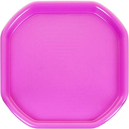 1x Small Colour Plastic Mixing Tray Sand Water Play Builder Equipment Sand Pool Pit Tray Water Game Garden Beach Tuff Tray Kids Messy Play Tray for Cement Mortar & Sand Plastering 70x70CM (Pink)