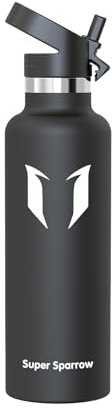 Sparrow Insulated Water Bottle 750ml - FlipFlow Metal Water Bottles with Straw Lid - BPA Free - Leakproof Stainless Steel Flask for Sport, Gym, Office, Outdoor, Travel