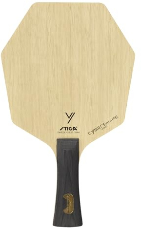 Stiga Cybershape Wood Table Tennis Blade I Superior Control & Enhanced Grip for Offensive Play - Master - Brown