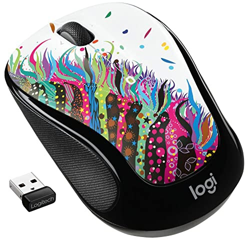 Logitech M325s Kabellose Maus, 2,4 GHz mit USB-Empfänger, 1000 DPI optisches Tracking, 18 Monate Lebensdauer, PC/Mac/Laptop/Chromebook - Celebration Black