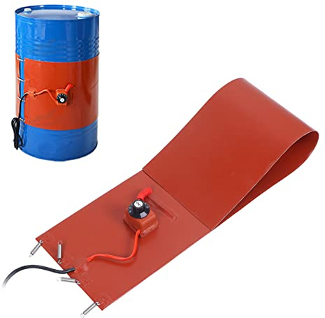 Wakects Nastro riscaldante a tamburo, 1200 W, 220 V, con termostato 30-150 °C, 60 l, in silicone (EU)