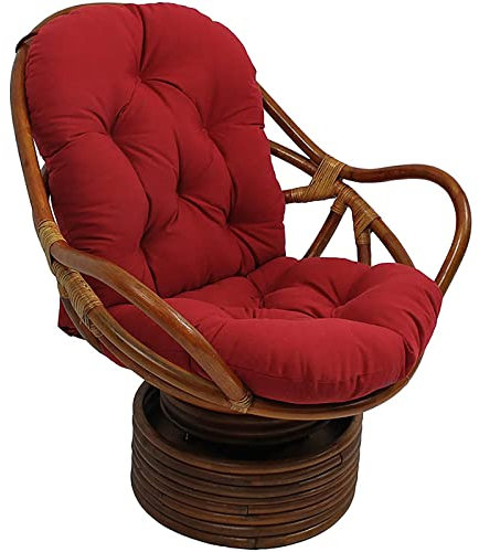 Rattani Auflage/Polster für Schaukelstuhl, Schaukelkissen Ersatz Outdoor/Indoor, Weich Verdickt Waschbar Sitzkissen Fester Twill Drehstuhl Schaukelstuhl Kissen rutschfes(Size:120 * 60cm,Color:Red)