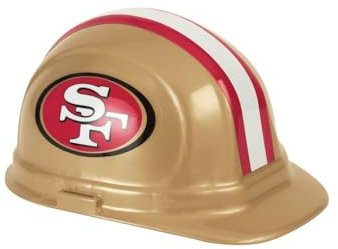 San Francisco 49ers NFL Bauarbeiterhelm Schutzhelm Bauhelm, größenverstellbar, ANSI Z89.1, 2009 Type 1 Class E Standard