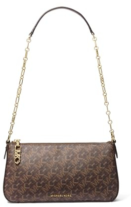 Michael Kors Women MD Chain POUCHETTE Hand Bag, braun