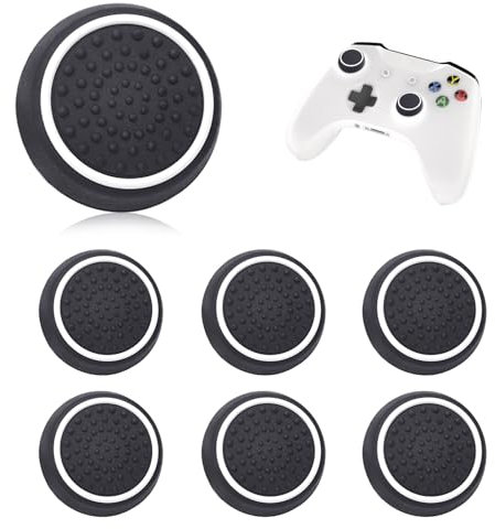 Peslogy 6pcs Silicone Analog Stick Thumb Grip Caps Cover Joystick Controller Performance Replacement Thumb Grips Compatible with PS3 / PS4 / PS5 / XBOXONE 360 Controller