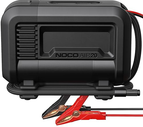 NOCO AIR20: UltraFast 20A Tyre Inflator - 12V Portable Air Compressor Pump – 47 SLPM Airflow Inflates 0–40 PSI in 2.5 Minutes – Digital Gauge + Auto-Shutoff