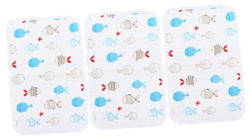 COLLBATH 3stücke wasserdichte Und Atmungsaktive Urinalmatte Für Hunde Super Absorbierende Haustier-pinkeleinlage Mit Rutschfestem Silikonboden Fischdruck
