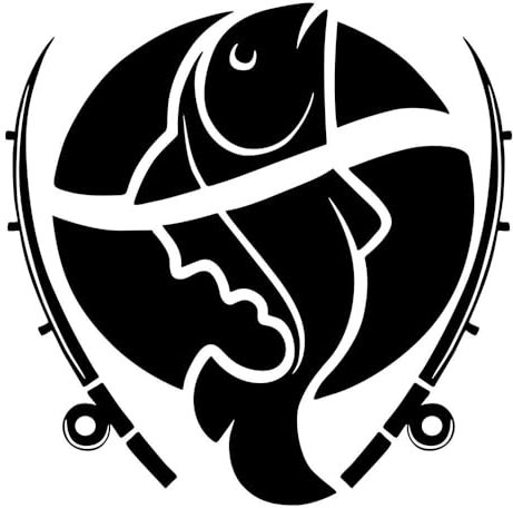 JIFENLI Autoaufkleber 14cmX13,8cm Interessante Fisch Und Angelrute Grafische Vinyl Auto Aufkleber Aufkleber Schwarz/Silber